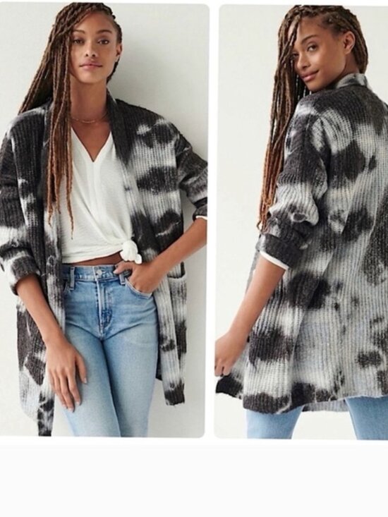 Anthropologie Sweaters - Anthropologie Avalon Tie Dye Long Line Knit Sweater Cardigan